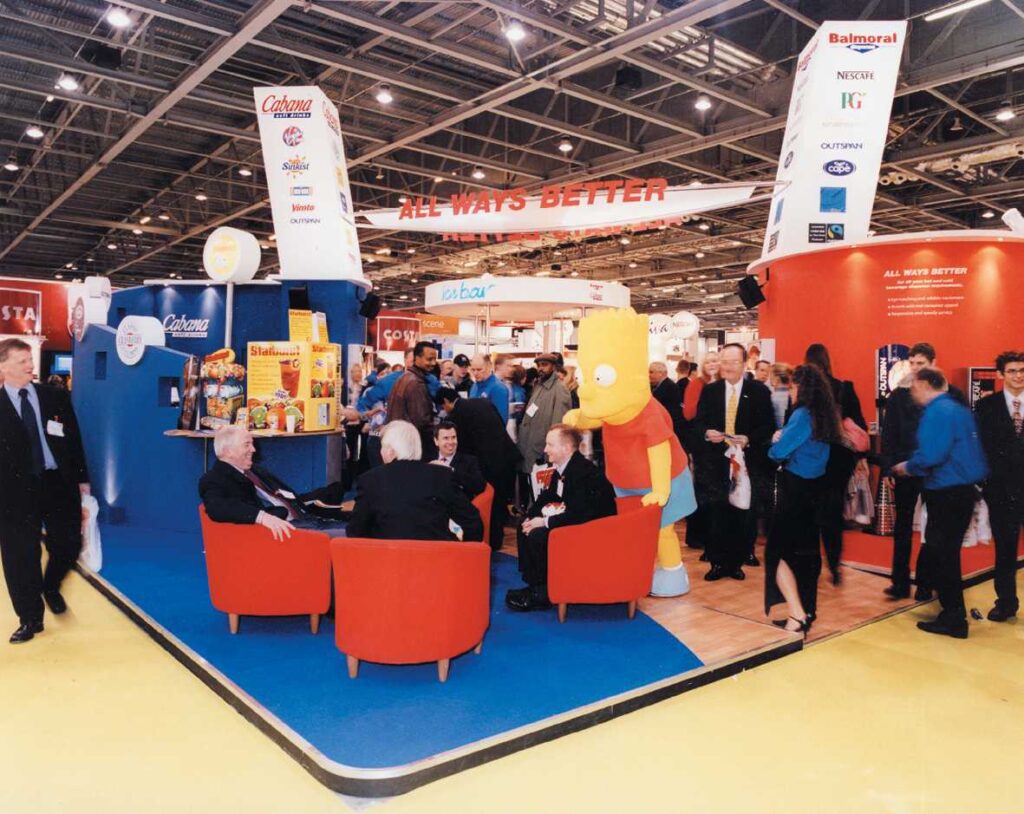 Cabana Soft Drinks Trade Show stand with Mascot by Apex