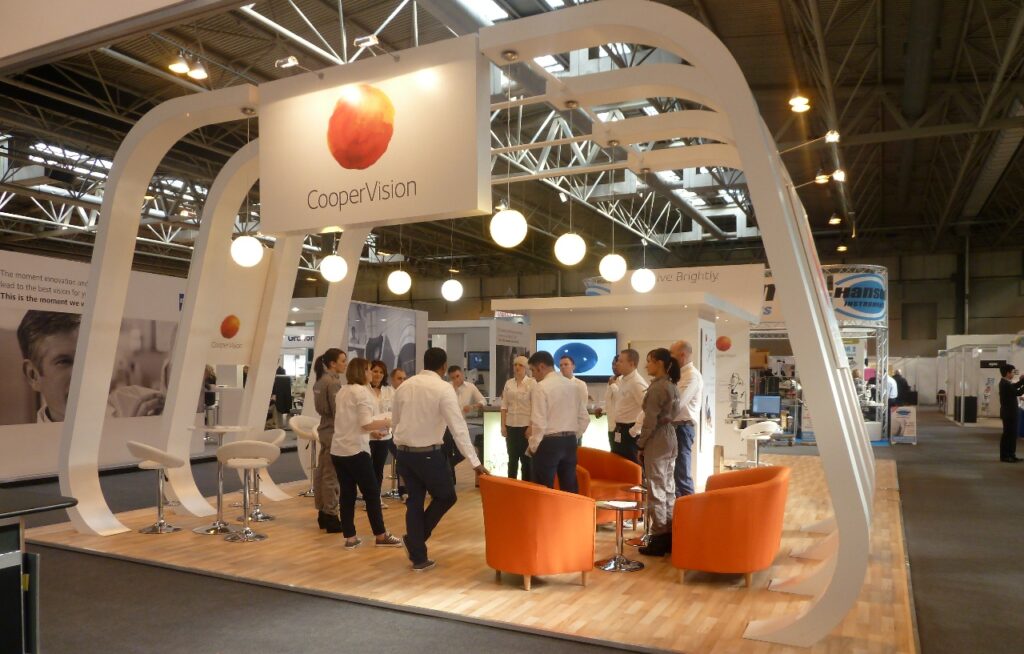 coopervision bespoke stand for optrafair by Apex