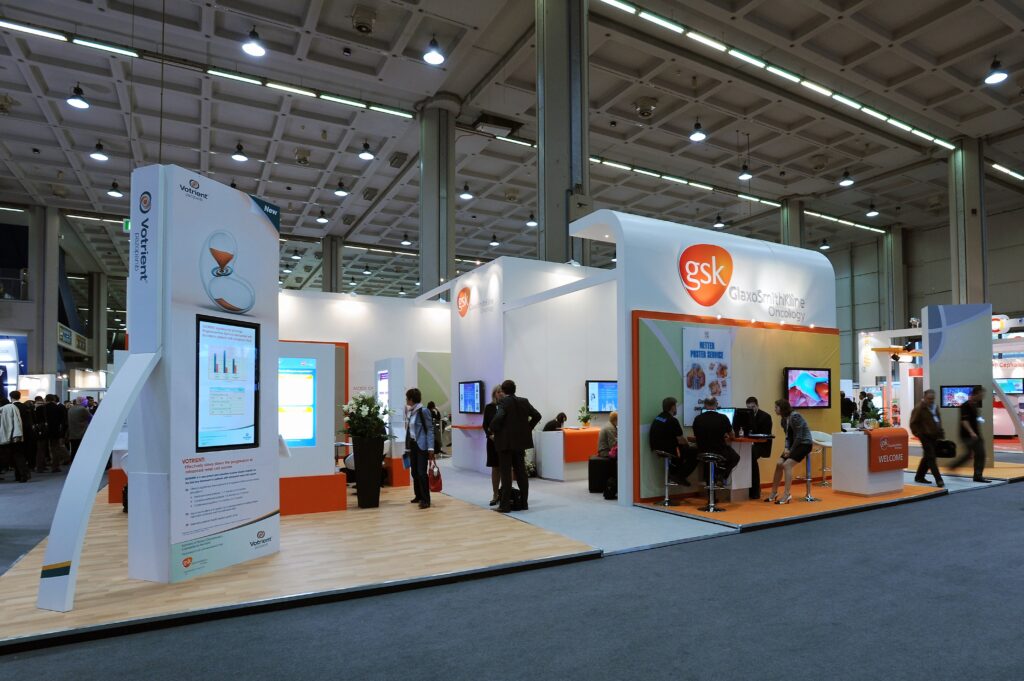 GSK modular stand for Milan ESMO conference exhibition