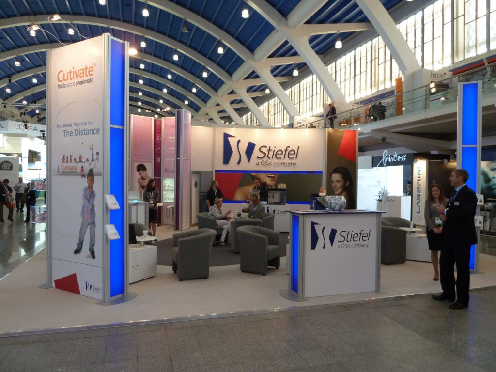 stiefel gsk stand at EADV dermatology show Lisbon